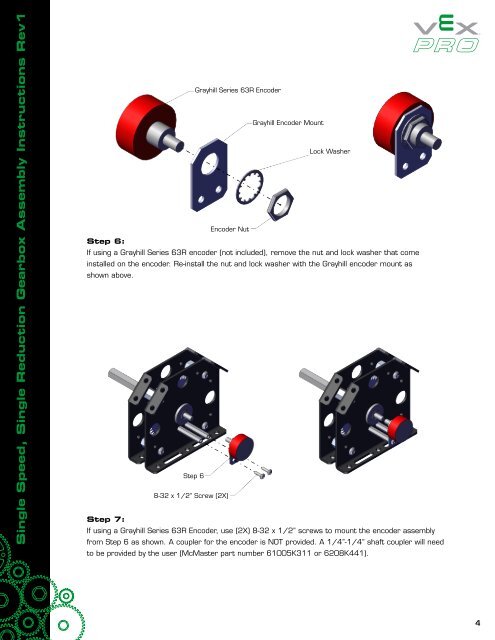 Single Speed, Single Reduction Gearbox Assembly ... - VEX Robotics