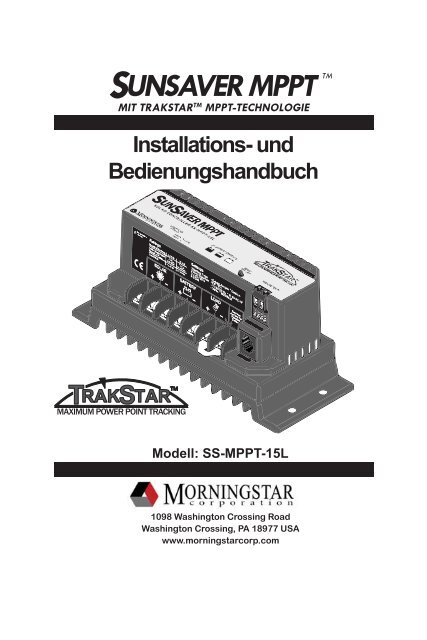 SUNSAVER MPPT TM - Morningstar Corporation