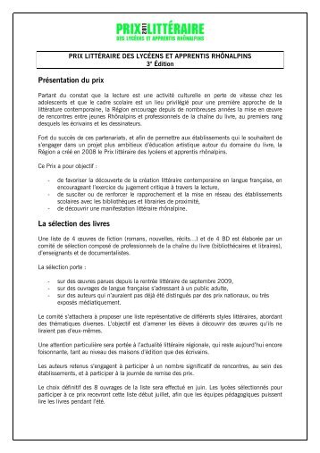 Présentation du Prix littéraire - Arald