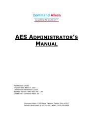 AES Administrator's Manual - Command Alkon