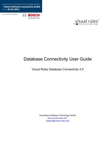 2.2. Configuring the database connection - Bosch Software ...