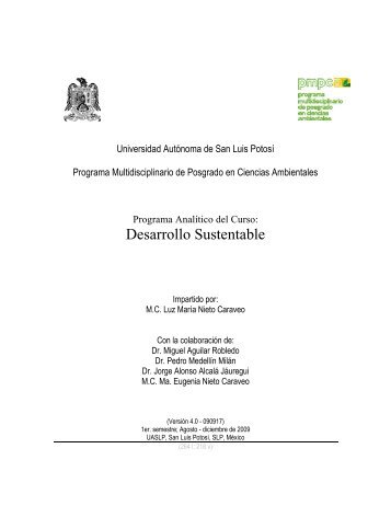 Desarrollo Sustentable - eVirtual UASLP - Universidad AutÃ³noma ...