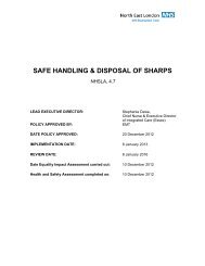 SAFE HANDLING & DISPOSAL OF SHARPS