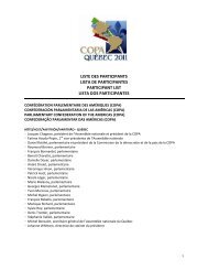 LISTE DES PARTICIPANTS LISTA DE PARTICIPANTES ... - COPA