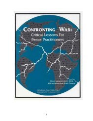 Confronting War: Critical Lessons for Peace ... - Conflict Sensitivity