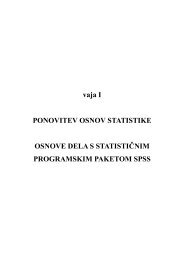 vaja I PONOVITEV OSNOV STATISTIKE OSNOVE DELA S ...