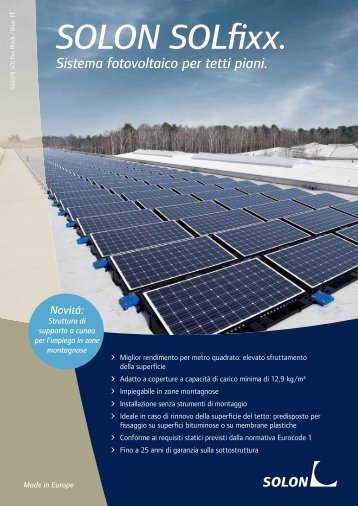 SOLON SOLfixx. - Infobuild energia