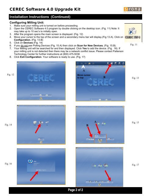 CEREC 4.0 Installation Instructions