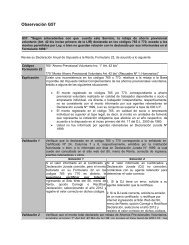 Observación G57 - Servicio de Impuestos Internos