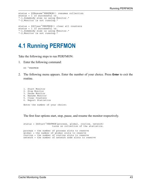 Caché Monitoring Guide - InterSystems Documentation