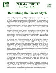 Debunking the Green Myth - PermaCrete