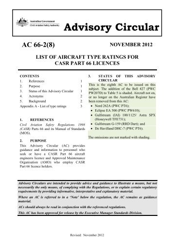 AC 66-2(8) - Civil Aviation Safety Authority