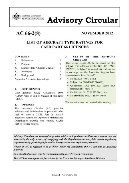 AC 66-2(8) - Civil Aviation Safety Authority