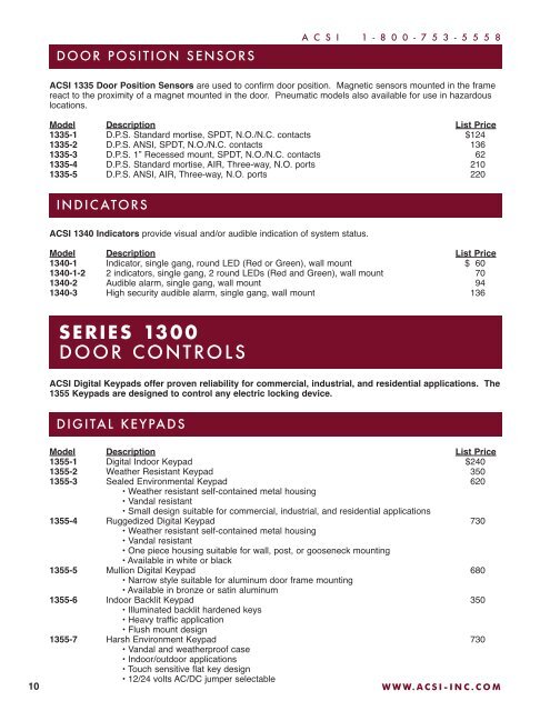 ACSI 10, Aug 2009 Pricebook.pdf - Access Hardware Supply