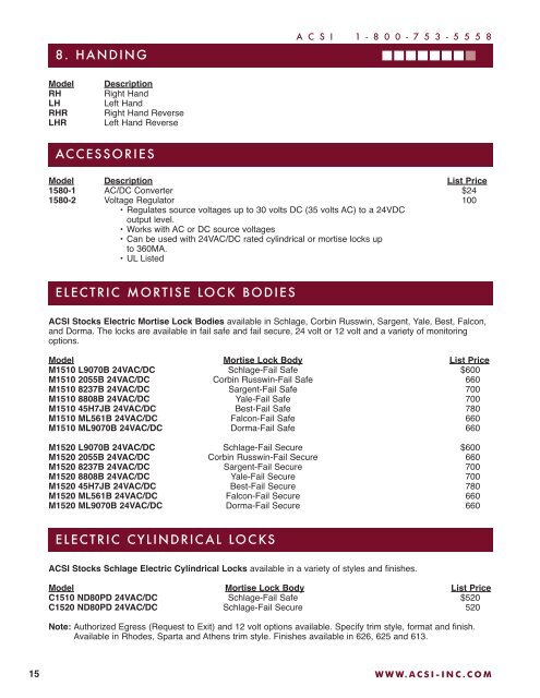 ACSI 10, Aug 2009 Pricebook.pdf - Access Hardware Supply