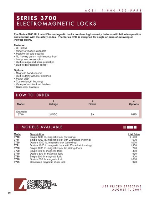 ACSI 10, Aug 2009 Pricebook.pdf - Access Hardware Supply