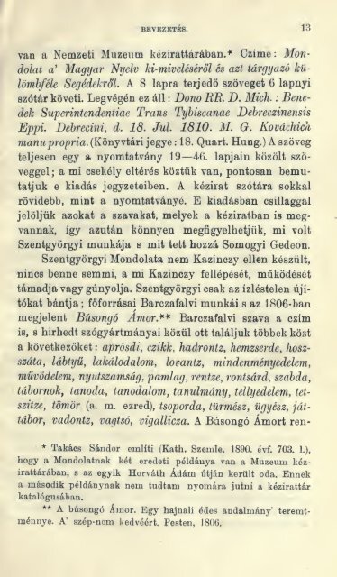 Mondolat, Dicshalom, 1813