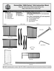 Cocoon 2000 Instruction Sheet - Baby's Dream Furniture