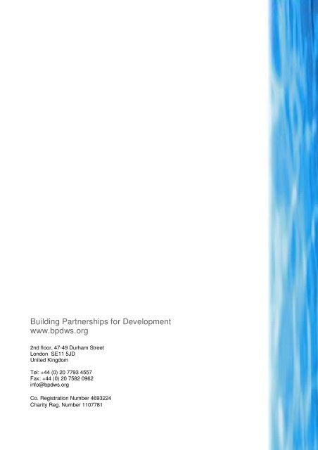 Sanitation Partnerships Harnessing Potential (BPD) - The Water ...