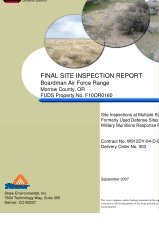 FINAL SITE INSPECTION REPORT