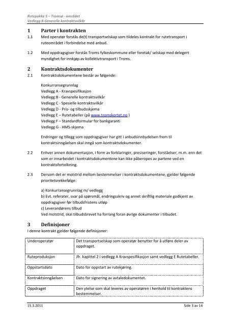 Kontrakt - Troms fylkestrafikk