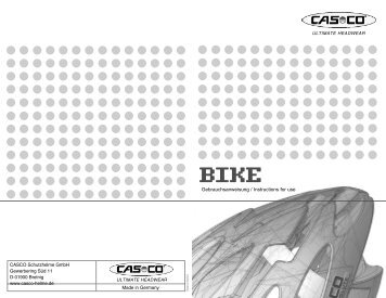Manual for CASCO bike helmets