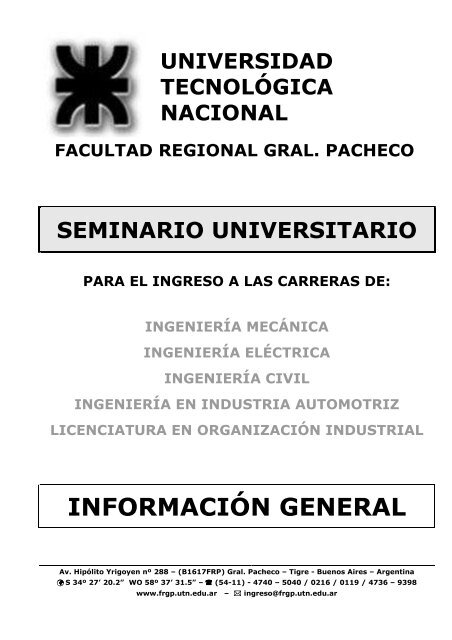 Cuadernillo Seminario Universitario - UTN FRGP - Universidad ...
