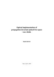 Optical implementation of propagation-invariant pulsed free ... - Tartu