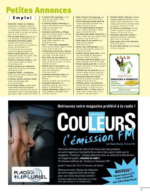 La Ville donne un coup de pouce aux jeunes. P. 14 - Saint-Priest