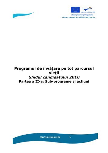 Programul de învăţare pe tot parcursul vieţii - Europa