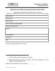 Download the CEU Application Form - DONA International