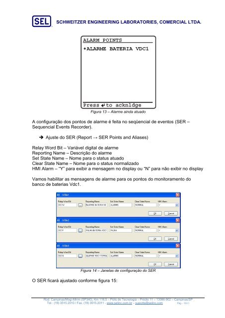 Monitoramento do banco de baterias utilizando LED's ... - SEL