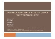 variable amplitude fatigue crack growth modelling - Universidade de ...