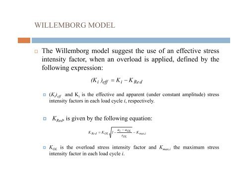 variable amplitude fatigue crack growth modelling - Universidade de ...