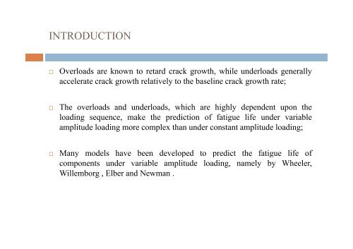 variable amplitude fatigue crack growth modelling - Universidade de ...