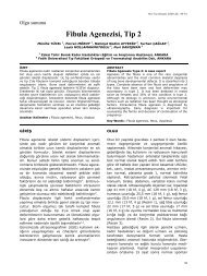 Fibula Agenezisi, Tip 2 - Yeni Tıp Dergisi