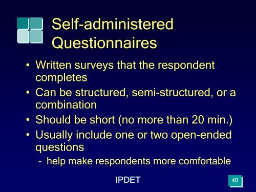 Module 8: Data Collection Methods