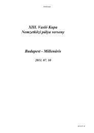 Eredménylista (pdf) - Velo.hu