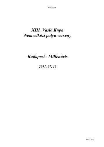 Eredménylista (pdf) - Velo.hu