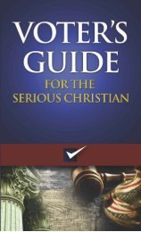 Voters Guide for the Serious Christian