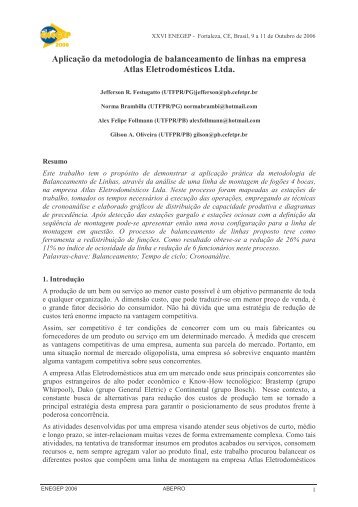 AplicaÃ§Ã£o da metodologia de balanceamento de linhas na ... - UTFPR