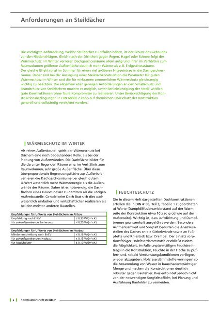 Steico-Steildach-Konstruktionsheft - Dachtechnik