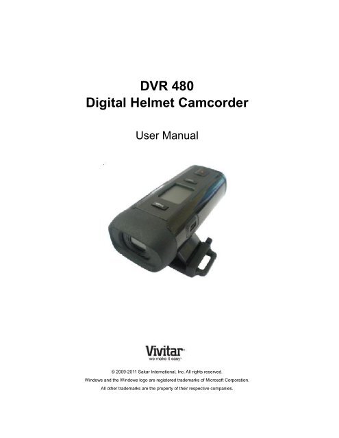 DVR 480 Digital Helmet Camcorder - Vivitar