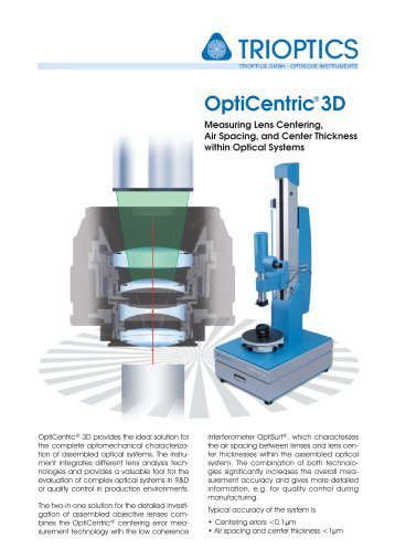 OptiCentric® 3D - Trioptics