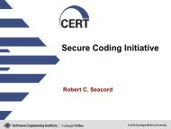 Secure Coding Initiative - Cert