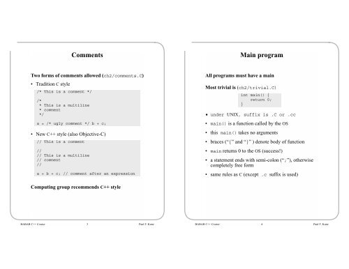 BABAR C++ Course Running the Examples - HEPHY