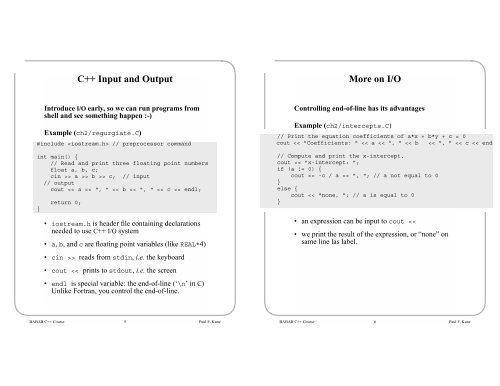 BABAR C++ Course Running the Examples - HEPHY