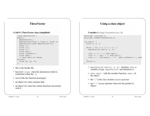 BABAR C++ Course Running the Examples - HEPHY