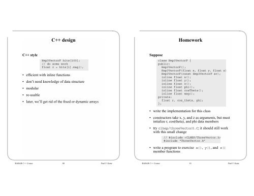 BABAR C++ Course Running the Examples - HEPHY