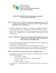 PRICE SITUATIONER of Selected Agricultural Commodities, for the ...